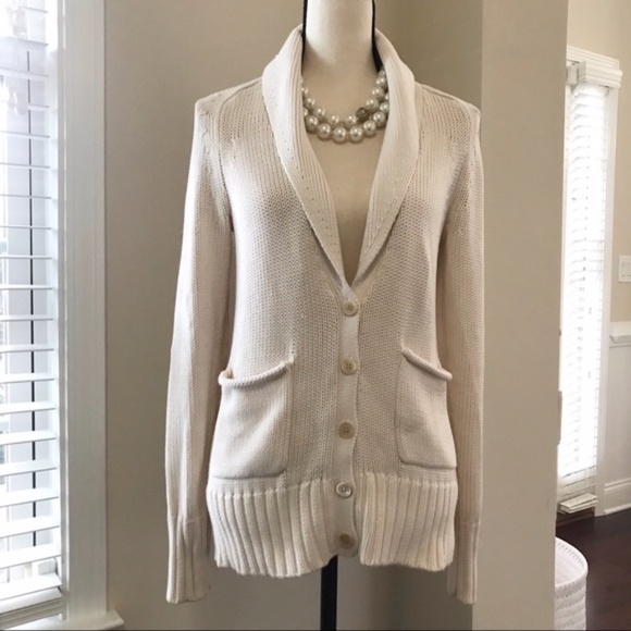 J. Crew Sweaters - New J.Crew silk fisherman knitted cardigan sweater